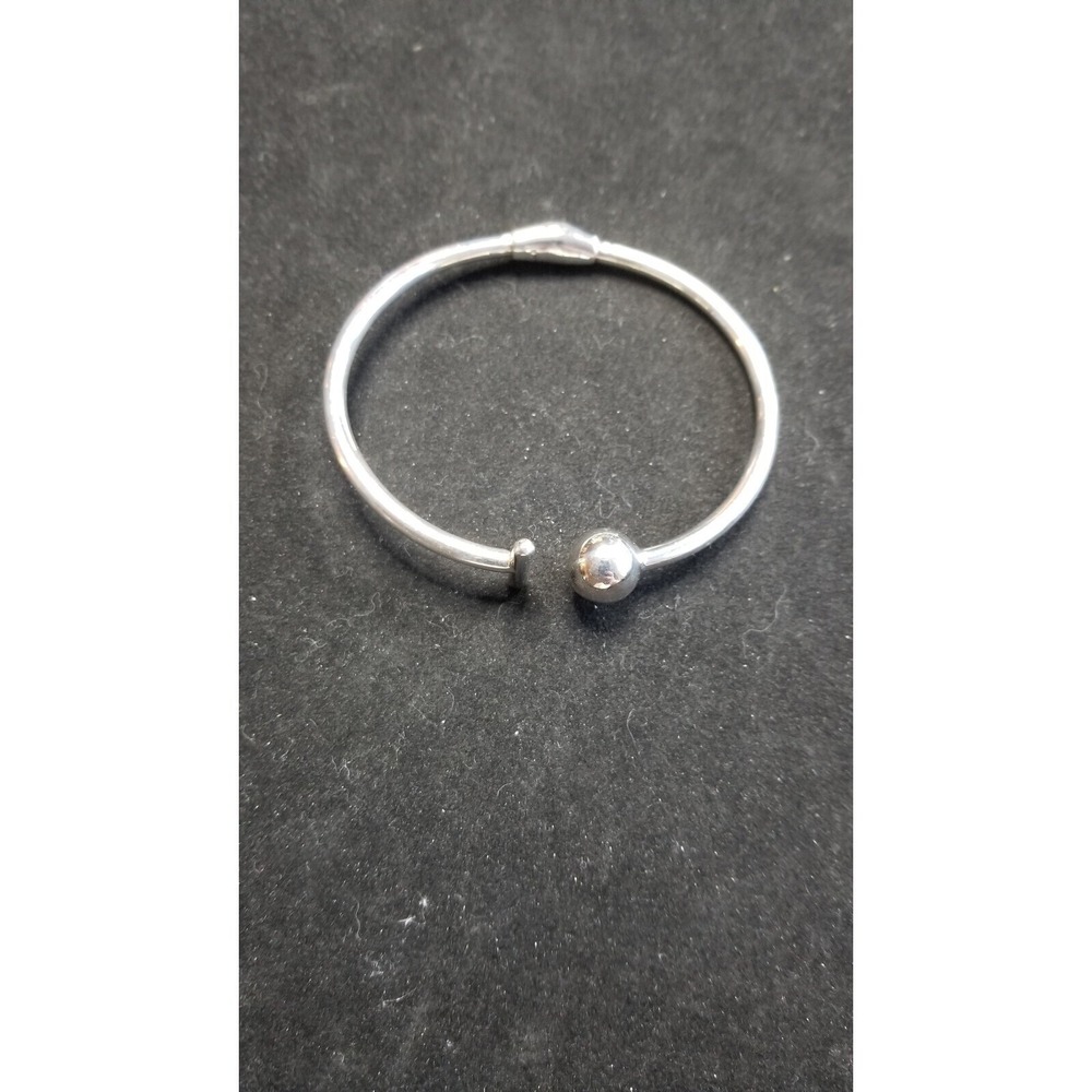 925 Sterling Talbots Hinged Cuff Bracelet 7 inch
